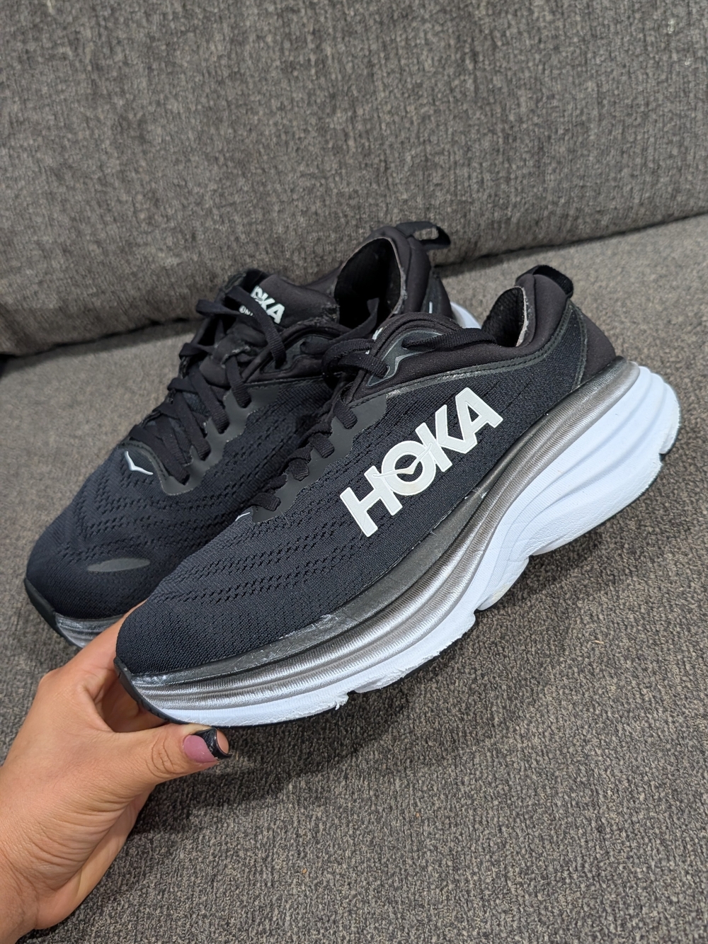 HOKA Women Black Running Shoes